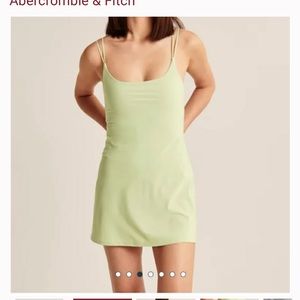 A&F lime green traveler dress